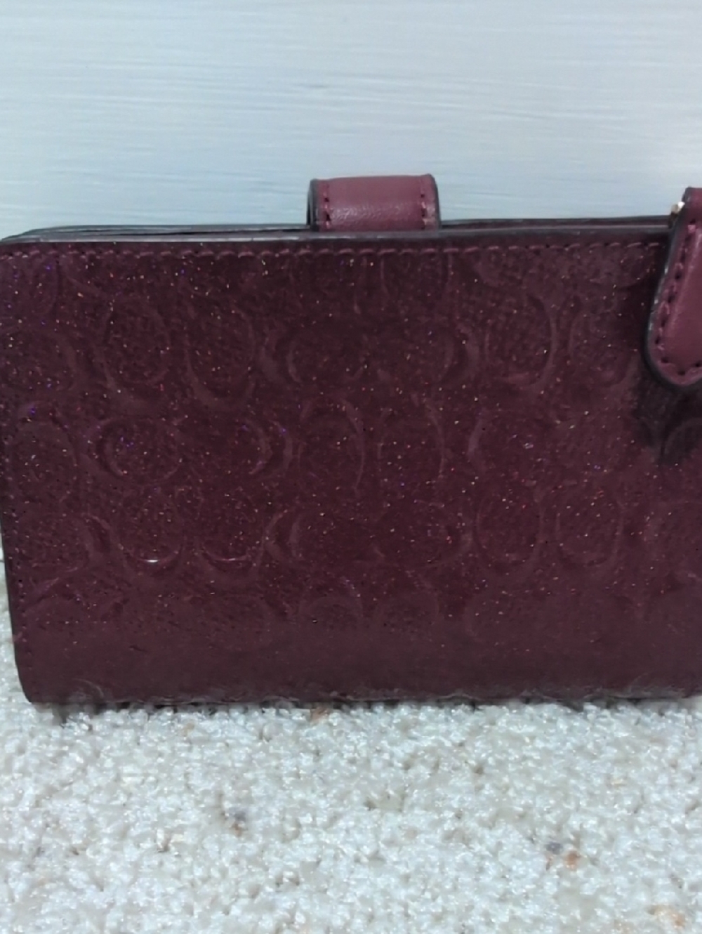 COACH Patent Signature Wallet in Red - Picture 3 of 4